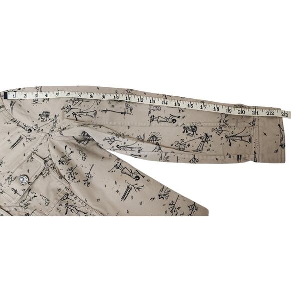 Christopher & Banks Tan Stretch Dog Print Jacket Women's Size Small 2007 - Picture 6 of 13